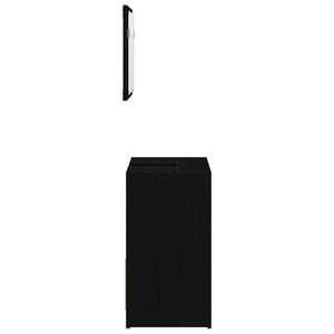 Badezimmerschrank Schwarz Eiche 60x60 cm