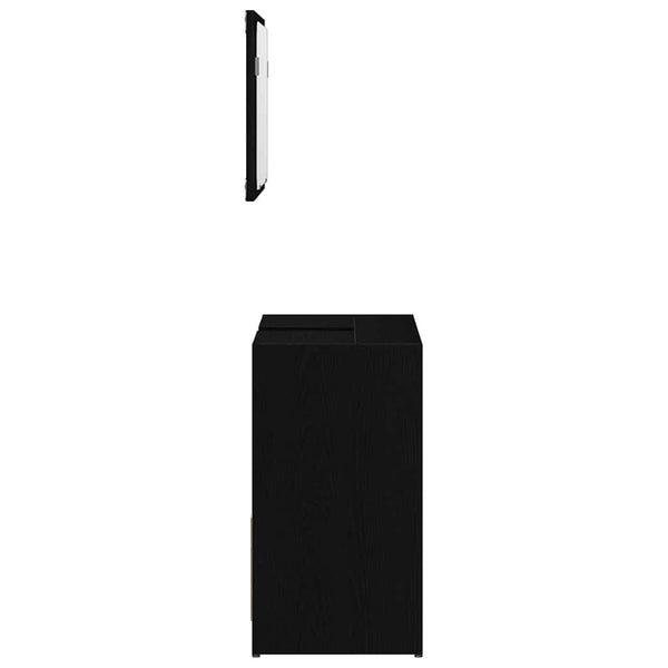 Badezimmerschrank Schwarz Eiche 60x60 cm