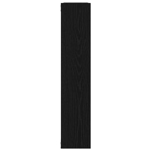 Wandregal Schwarz Eichenoptik 90 cm