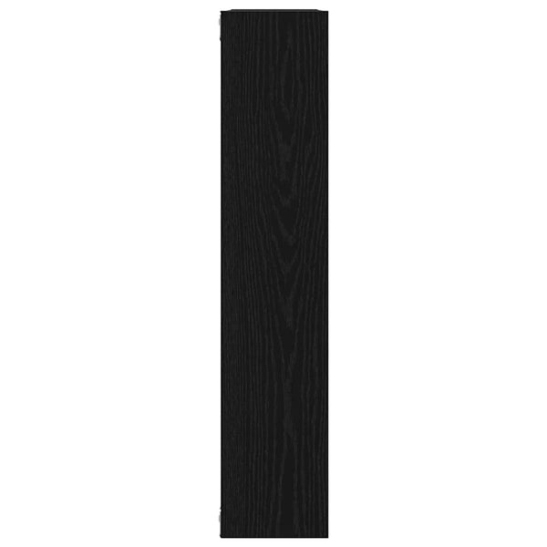 Wandregal Schwarz Eichenoptik 90 cm