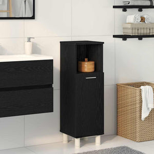 Badezimmerschrank Schwarz Eichenoptik 30x30x95cm