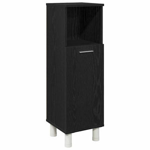 Badezimmerschrank Schwarz Eichenoptik 30x30x95cm