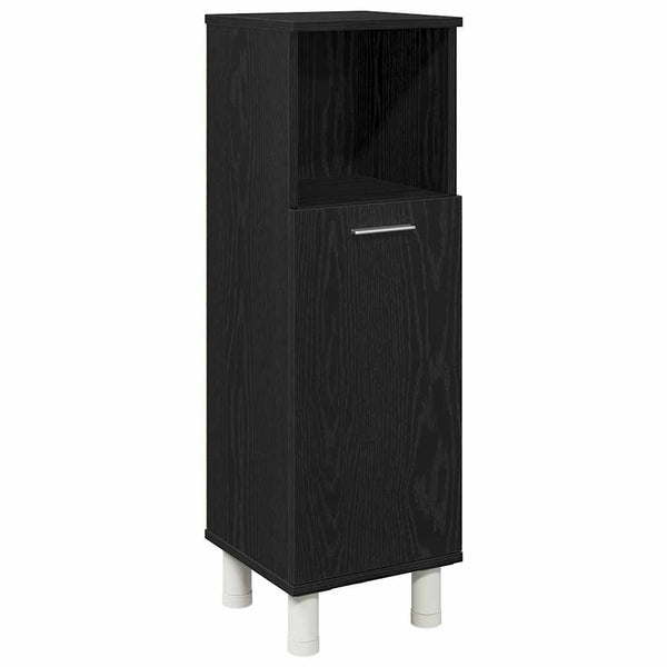 Badezimmerschrank Schwarz Eichenoptik 30x30x95cm