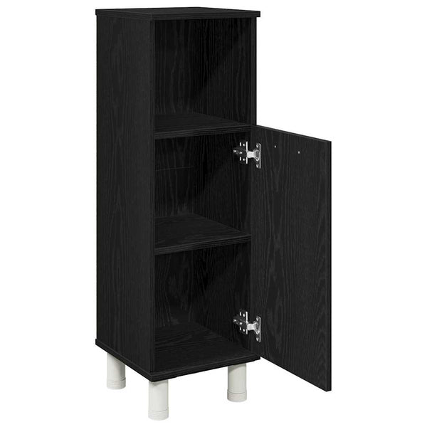 Badezimmerschrank Schwarz Eichenoptik 30x30x95cm