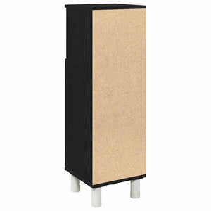 Badezimmerschrank Schwarz Eichenoptik 30x30x95cm