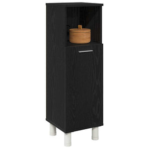 Badezimmerschrank Schwarz Eichenoptik 30x30x95cm