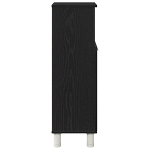 Badezimmerschrank Schwarz Eichenoptik 30x30x95cm