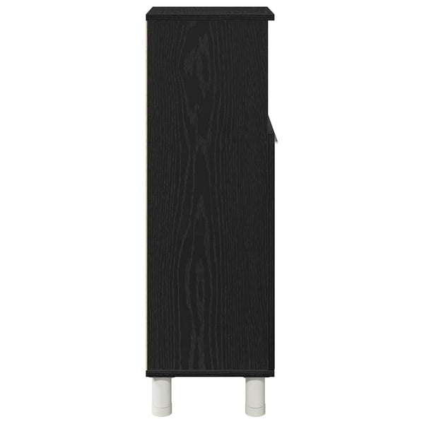 Badezimmerschrank Schwarz Eichenoptik 30x30x95cm