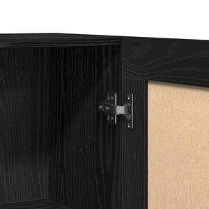 Bücherregal Schwarz Eichen-Optik 115 cm
