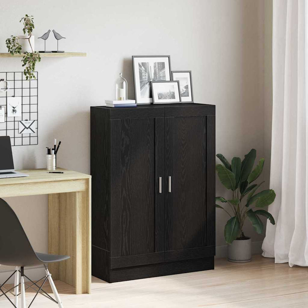 Bücherregal Schwarz Eichen-Optik 115 cm