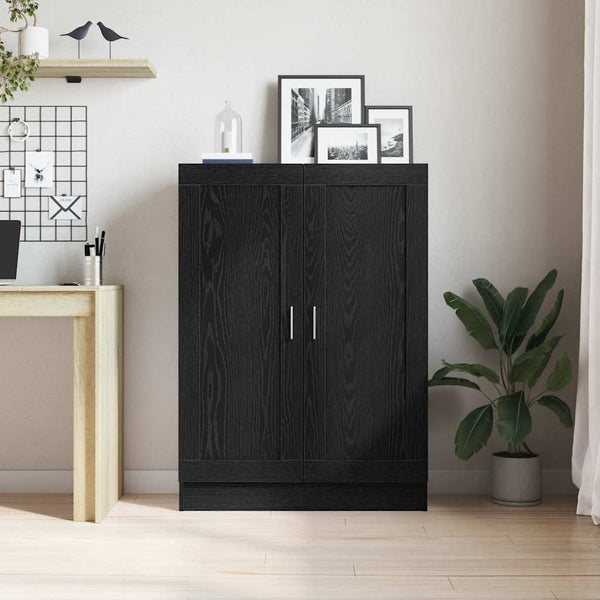 Bücherregal Schwarz Eichen-Optik 115 cm