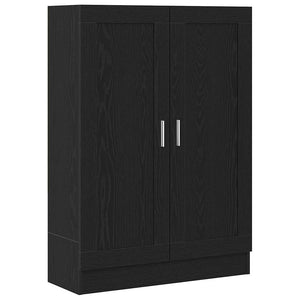 Bücherregal Schwarz Eichen-Optik 115 cm