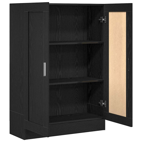 Bücherregal Schwarz Eichen-Optik 115 cm