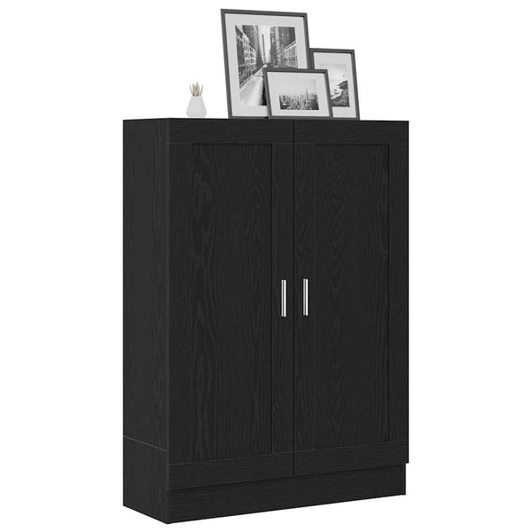 Bücherregal Schwarz Eichen-Optik 115 cm