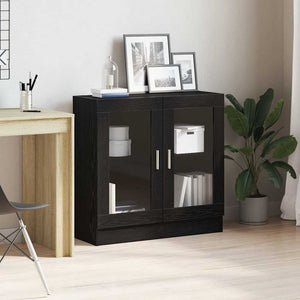Bücherregal Schwarz Eichen-Optik