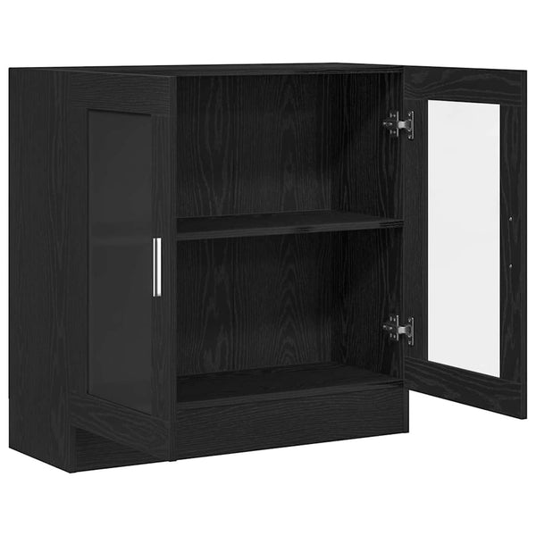 Bücherregal Schwarz Eichen-Optik