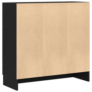 Bücherregal Schwarz Eichen-Optik