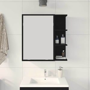 Badezimmerspiegelschrank Schwarz Eichenoptik