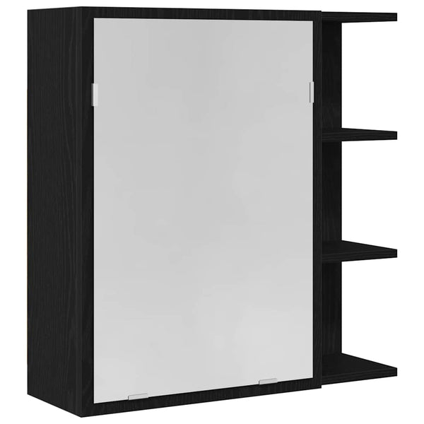 Badezimmerspiegelschrank Schwarz Eichenoptik
