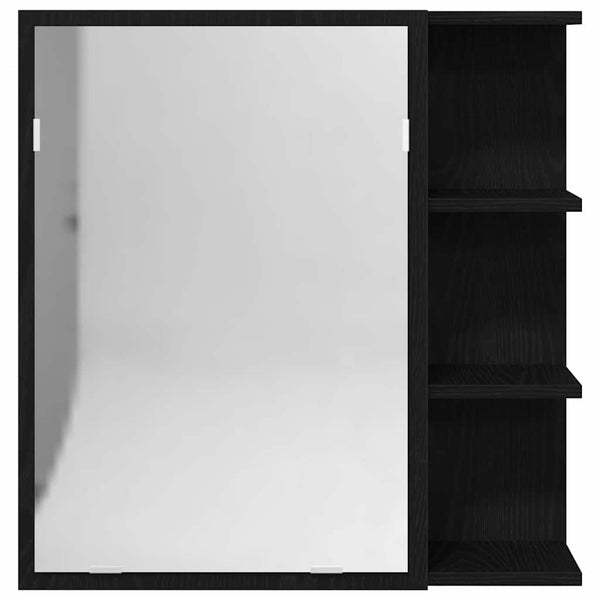 Badezimmerspiegelschrank Schwarz Eichenoptik