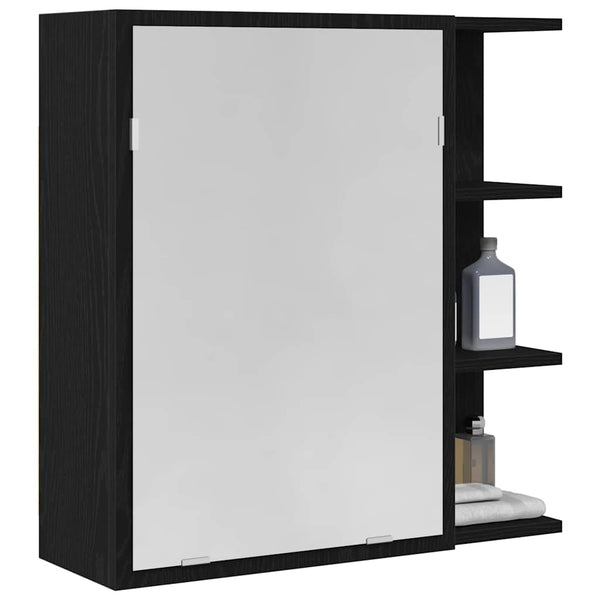 Badezimmerspiegelschrank Schwarz Eichenoptik