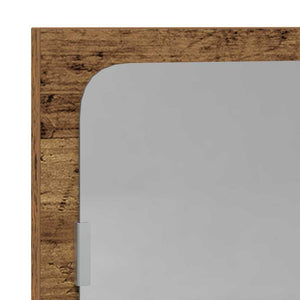 Spiegelablage mit Regal Altholz 90cm