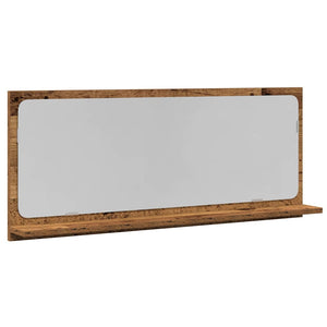 Spiegelablage mit Regal Altholz 90cm