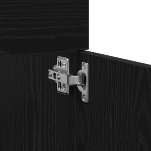 Waschbeckenunterschrank Schwarz Eichenoptik 100cm