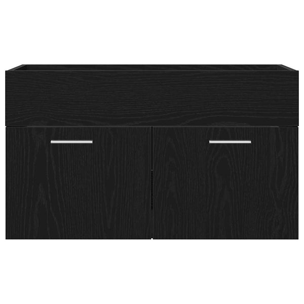Waschbeckenunterschrank Schwarz Eichenoptik 100cm