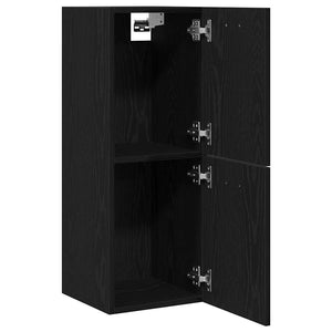 Badezimmerschrank Schwarz Eichen-Optik 30x30x80 cm