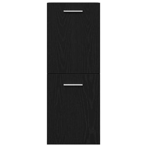 Badezimmerschrank Schwarz Eichen-Optik 30x30x80 cm