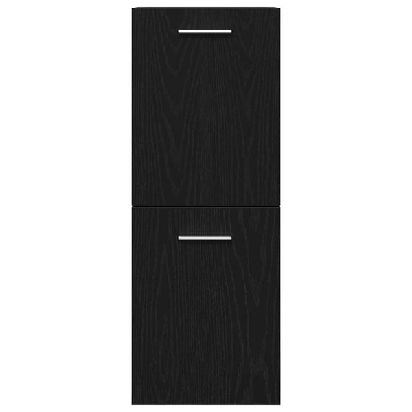 Badezimmerschrank Schwarz Eichen-Optik 30x30x80 cm
