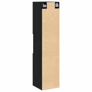 Badezimmerschrank Schwarz Eichen-Optik 30x30x130cm