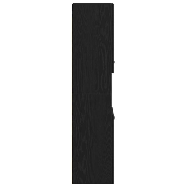 Badezimmerschrank Schwarz Eichen-Optik 30x30x130cm