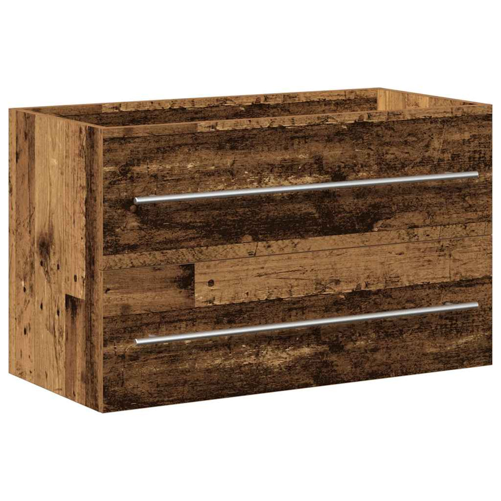 Waschbeckenunterschrank Altholz-Optik 80 cm