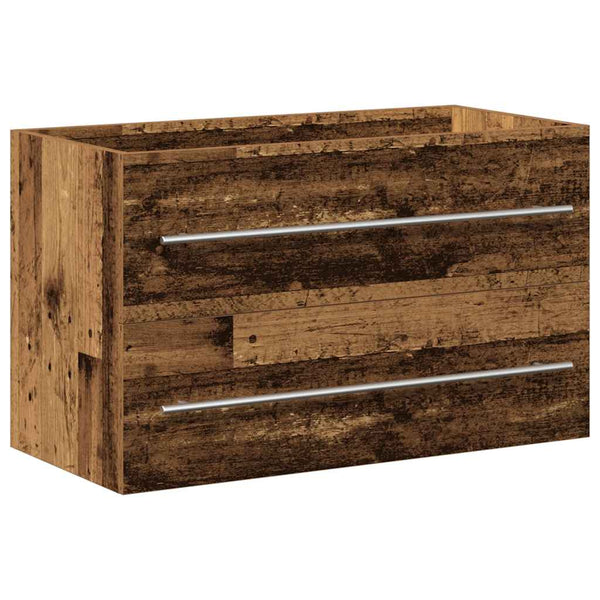 Waschbeckenunterschrank Altholz-Optik 80 cm