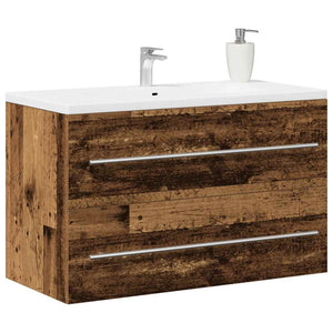 Waschbeckenunterschrank Altholz-Optik 80 cm