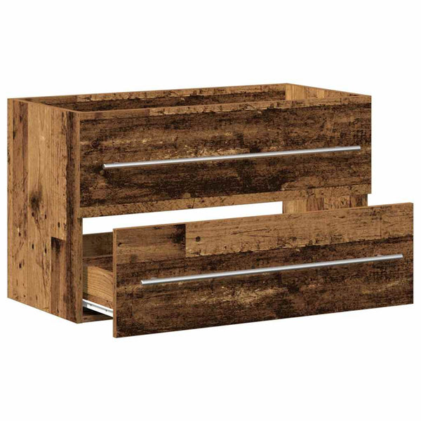 Waschbeckenunterschrank Altholz-Optik 80 cm