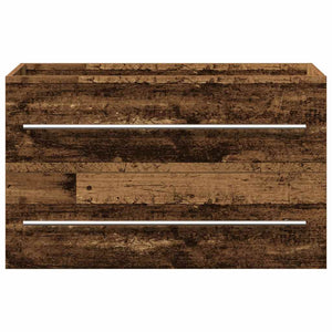 Waschbeckenunterschrank Altholz-Optik 80 cm