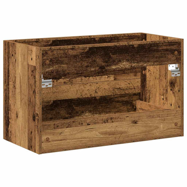Waschbeckenunterschrank Altholz-Optik 80 cm