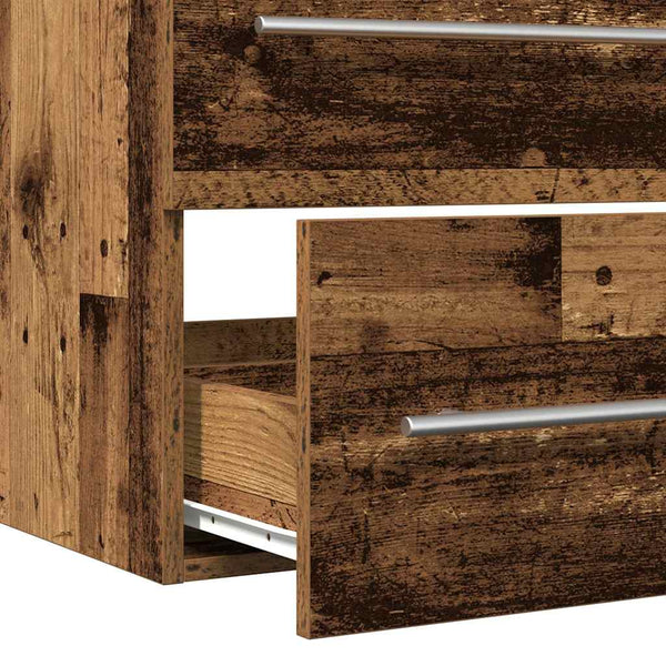 Waschbeckenunterschrank Altholz-Optik 80 cm