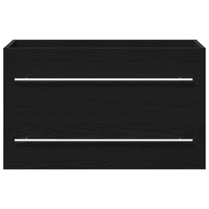 Waschbeckenunterschrank Eiche Schwarz 80 cm