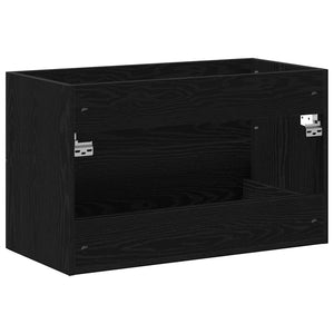 Waschbeckenunterschrank Eiche Schwarz 80 cm