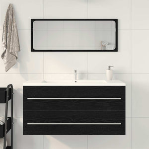 Waschbeckenunterschrank Schwarz Eiche 100 cm
