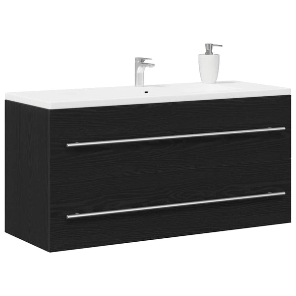Waschbeckenunterschrank Schwarz Eiche 100 cm