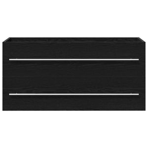Waschbeckenunterschrank Schwarz Eiche 100 cm