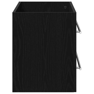 Waschbeckenunterschrank Schwarz Eiche 100 cm