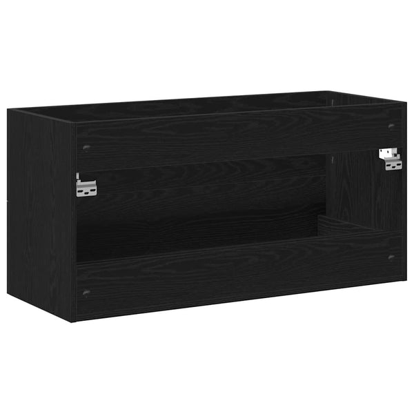 Waschbeckenunterschrank Schwarz Eiche 100 cm