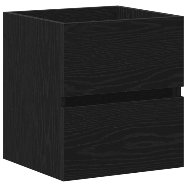 Waschbeckenunterschrank Eiche Schwarz 41 cm