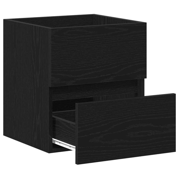 Waschbeckenunterschrank Eiche Schwarz 41 cm